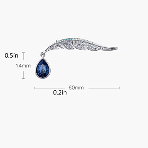 NYKK Broche Mujer Accesorios de Plumas Ramillete Broche de la Gota Ins Marea Personalidad de Gama Alta Traje Femenino Temperamento atmosférica suéter Pin broches