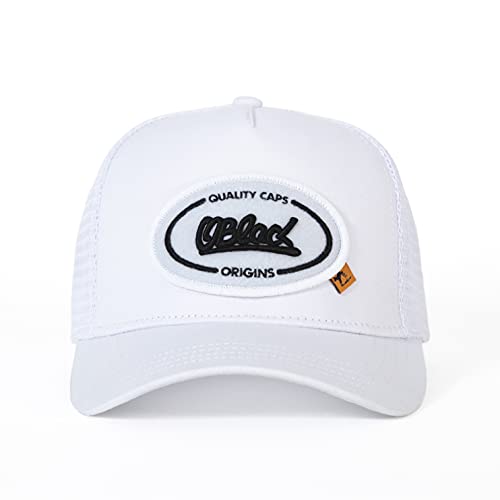 Oblack Gorras de Hombre Origins White Gorras Mujer Beisbol Blanca Ajustable con Visera y Rejilla Transpirable - Gorra Trucker