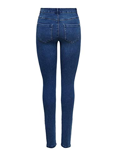 ONLY Onlroyal High Waist Skinny Jeans Vaqueros, Medium Blue Denim, M / 34L para Mujer