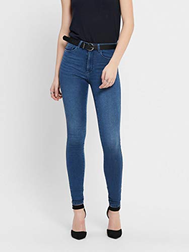 ONLY Onlroyal High Waist Skinny Jeans Vaqueros, Medium Blue Denim, M / 34L para Mujer