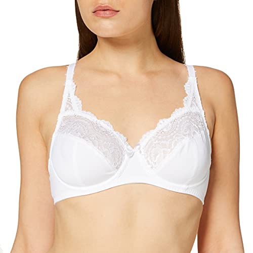 Playtex Soutien-Gorge Avec Armatures Flower Elegance Micro Sujetador con Aros, Blanco (Blanc 000), 105D para Mujer