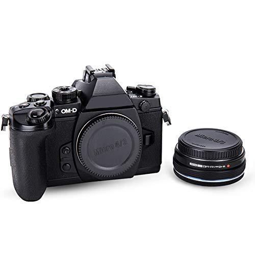 PROfezzion Juego de Tapa de Lente Trasera para Cámaras Micro 4/3 DSLR, Tapa de Cuerpo para Lentes de Montaje Micro 4/3, Adecuado para Panasonic G9 G7 G85, Olympus OM-D E-M1 E-M5, Paquete de 2, Negro