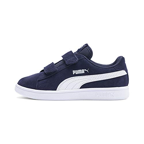 PUMA Smash v2 SD V PS, Zapatillas Unisex niños, Azul (Peacoat White), 28 EU