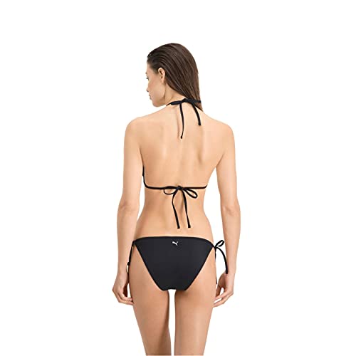 PUMA Women's Side-Tie Bikini Bottom Fondos, Negro, S para Mujer