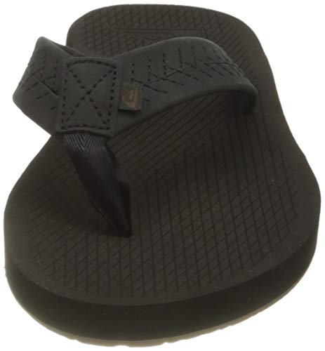 Quiksilver Left Coasta, Chanclas Hombre, Negro y marrón, 43 EU