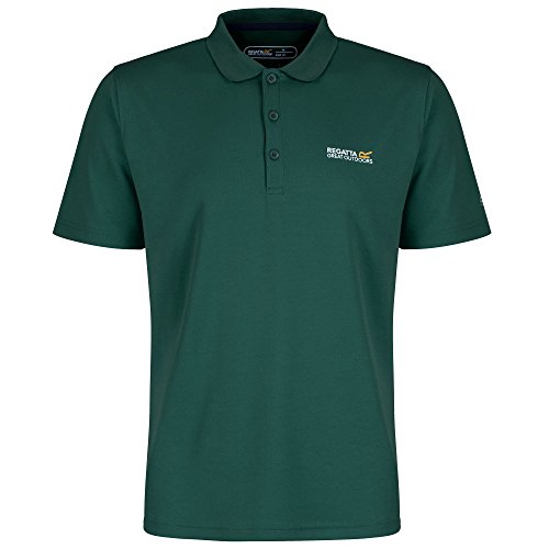 Regatta Great Outdoors - Polo de manga corta Modelo Maverik III hombre caballero (Pequeña (S)/Verde spruce oscuro)