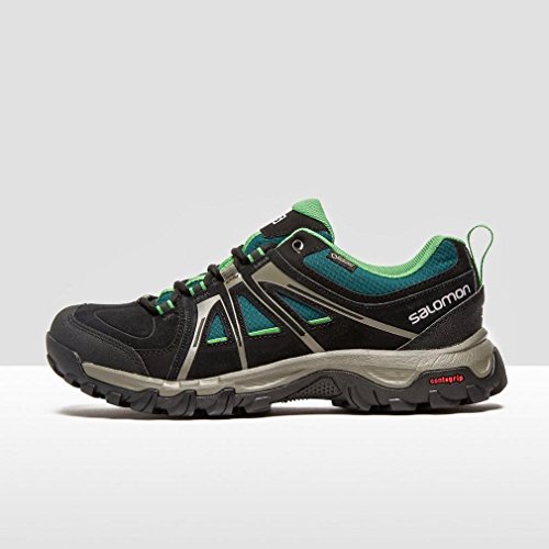 Salomon L39043200, Zapatillas de Senderismo Hombre, Verde (Green Black/Black/Peppermint), 40 EU