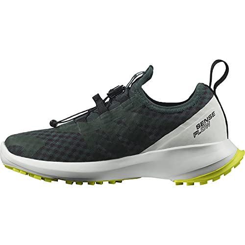 Salomon Sense Flow Climasalomon Waterproof (impermeable) unisex-niños Zapatos de trail running, Verde (Green Gables/White/Evening Primrose), 34 EU