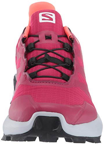 Salomon Supercross W, Zapatillas de Running Mujer, Multicolor Cerise Pearl Blue Fiery Coral, 45 1/3 EU