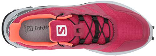 Salomon Supercross W, Zapatillas de Running Mujer, Multicolor Cerise Pearl Blue Fiery Coral, 45 1/3 EU