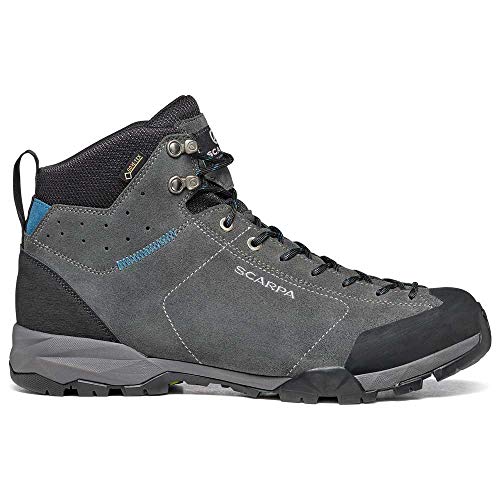 Scarpa Mojito Hike GTX, Botas de Senderismo Hombre, Shark-Lake Blue Gore-Tex HKA Salix, 45 EU