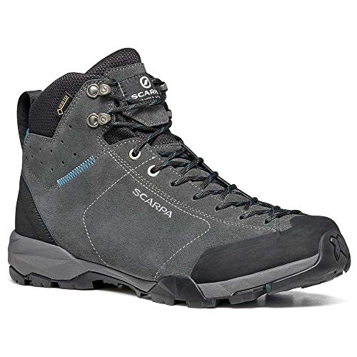 Scarpa Mojito Hike GTX, Botas de Senderismo Hombre, Shark-Lake Blue Gore-Tex HKA Salix, 45 EU