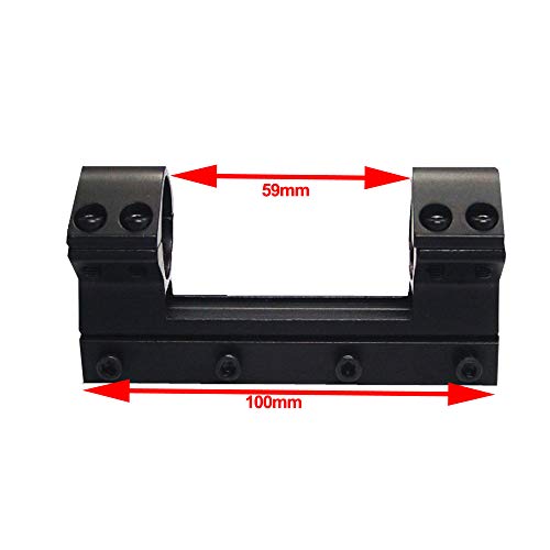 Seben Montura 25,4mm (1") Monobloque 11mm Riel Visor Caza Rifle Mount RSM11