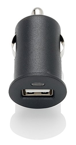 Slabo Mini Cargador USB para el Coche - 1A - para ACEPAD A121 | A140 | A96 | Telekom Puls Adaptador Coche Camión - Negro