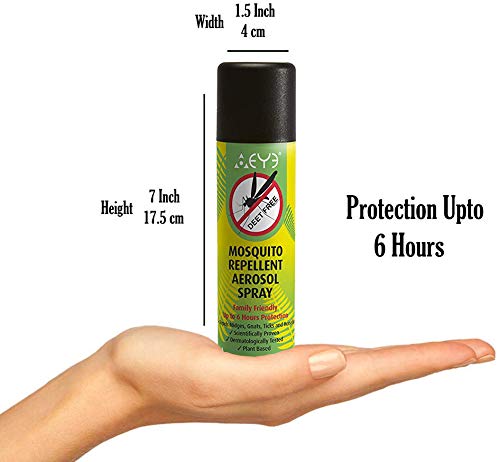 Theye Potente aerosol natural repelente de mosquitos, DEET libre de alcohol hasta 6 horas de protección 150 ml