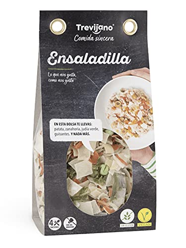 TREVIJANO Pack de 7 bolsas - Ensaladilla con Vegetales Deshidratadas - 110g. Producto Apto para Veganos, Sin Gluten, Sin Sal Añadida, Sin Aditivos y Fácil de Preparar