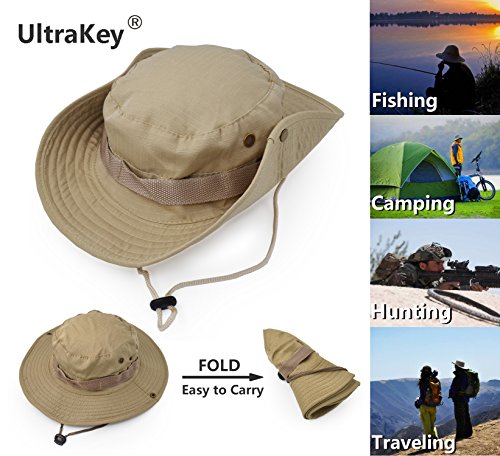 UltraKey Sombrero de Jungla， Sombrero clásico del arbusto del Estilo del Combate del ejército, Visera, Sombrero de la Pesca, Sombrero del Cubo