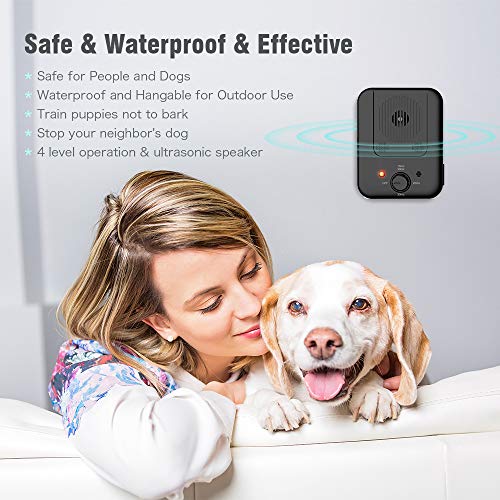 Ultrasónicos Dispositivo Antiladridos, Antiladrido Ultrasónico Para Perro Control Niveles de Frecuencia, Dispositivo Antiladridos para Perros, 33 Pies Ultrasónico para Perros Pequeños y Grandes