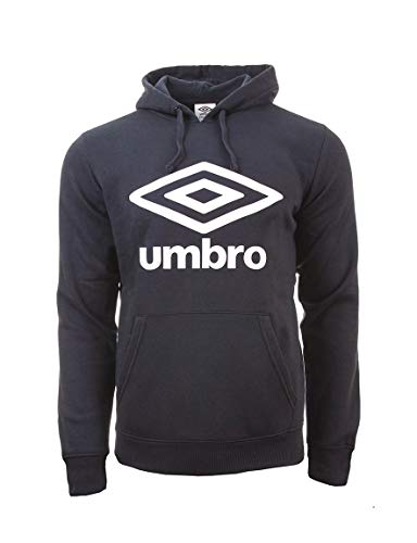 UMBRO Fleece Large Logo Oh Hoody Sudadera con Capucha, Hombre, Azul, M