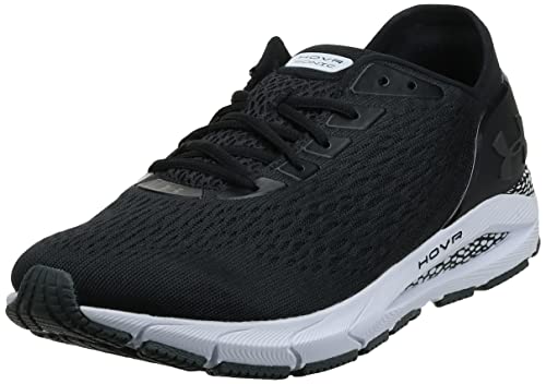 Under Armour UA HOVR Sonic 3, Ligeras Zapatillas para Correr, Calzado De Hombre De Alto Rendimiento, Negro (Black/White/Jet Gray), 42 EU