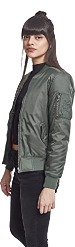 Urban Classics Ladies Basic Bomber Jacket Chaqueta, Verde-Verde (Oliva 176), 38 (tamaño del Fabricante: M) para Mujer