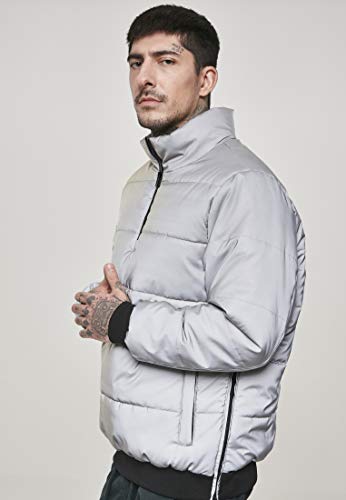 Urban Classics Reflective Pullover Jacket Chaqueta, Plateado (Silver 00473), XX-Large para Hombre