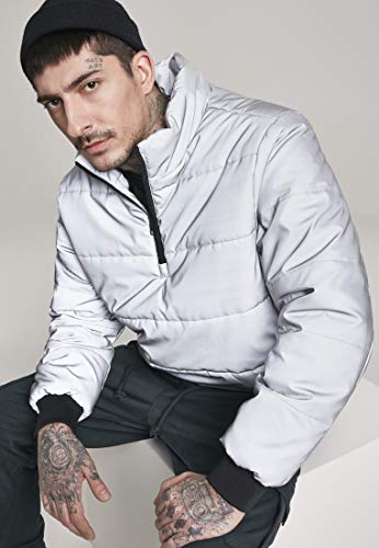 Urban Classics Reflective Pullover Jacket Chaqueta, Plateado (Silver 00473), XX-Large para Hombre