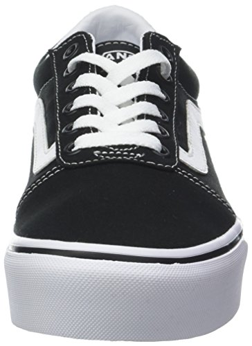 Vans Ward Platform Canvas Zapatillas Mujer, Negro (Canvas) Black/White 187), 40 EU (6.5 UK)