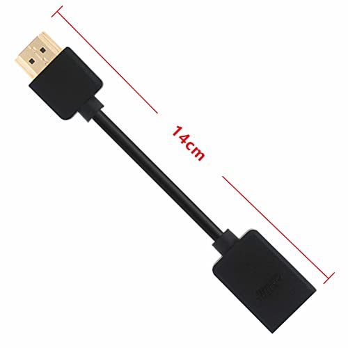 VCE Cable Alargador HDMI,Prolongador macho a hembra extensor HDMI 4k@60hz para TV stick chromecast 14cm 2 Unidades