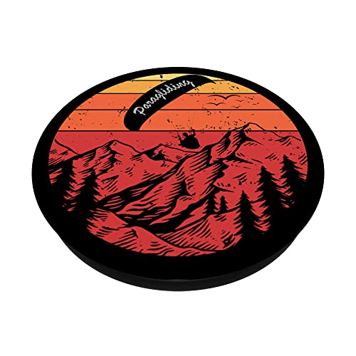 Vintage Paragliding Paraglider | Deportes de Parapente PopSockets PopGrip Intercambiable