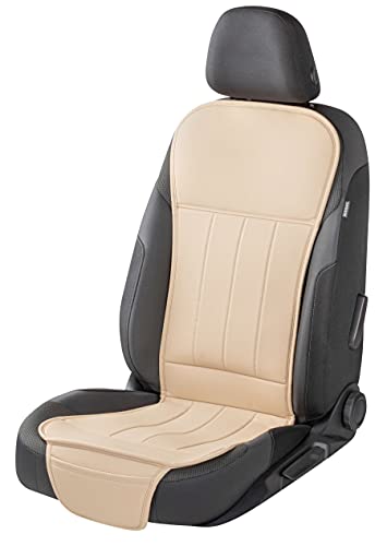 WALSER 13978 Funda de asiento para automóvil Lewis, funda de asiento universal y almohadilla protectora en beige, protector de asiento para automóviles y camiones