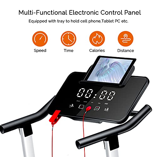 Woodtree Rueda de Andar Plegable Treadmil Cinta de Correr Plegable for el hogar Duradero Resistente Pantalla El LED Proporciona información sobre Velocidad, Tiempo, Distancia y calorías