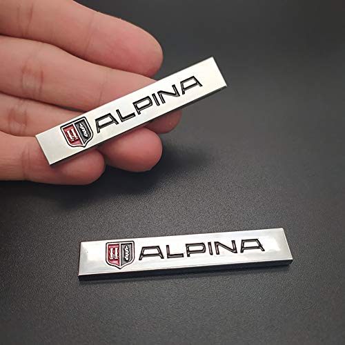 WXQYR 2 Piezas 3D Metal Alpina Emblema Tronco Pegatinas traseras Insignia Car-Styling para Alpina Logo E46 E39 E90 E60 E36 F30 X1 X3 X5 E53 F10 E34