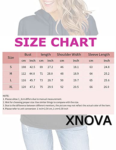 Xnova Sudaderas Mujer con Capucha Sexy Sudadera Manga Larga Mujer Hoodie Comodos Invierno Sudaderas con Capucha Regalos Originales Mujer Sudaderas Elegantes Bloque de Color Rosa