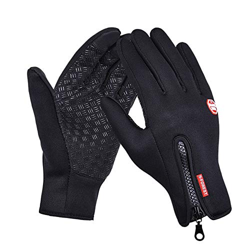 Yizhet Guantes Ciclismo Mujer, Guantes Térmicos Fino para Pantalla Táctil, Guante de Primavera Unisexo Antideslizante para Conducir Motocicletas Bicicleta MTB Montaña Senderismo Equitación (S)