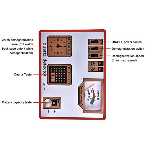 ZJchao Desmagnetizador Timegrapher, Meter Tester Mecánico Multifunción Timegrapher Watch Desmagnetización/Medición de batería/Pulso/Cuarzo Tester Machine Watch