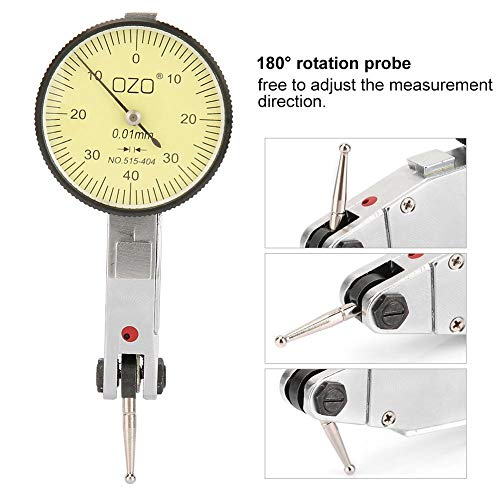 0-0.8mm Dial Test Indicator 0.01mm Precisión Métrica Dial Gauge Set Palanca Dial Gauge Meter Tool Kit con estuche