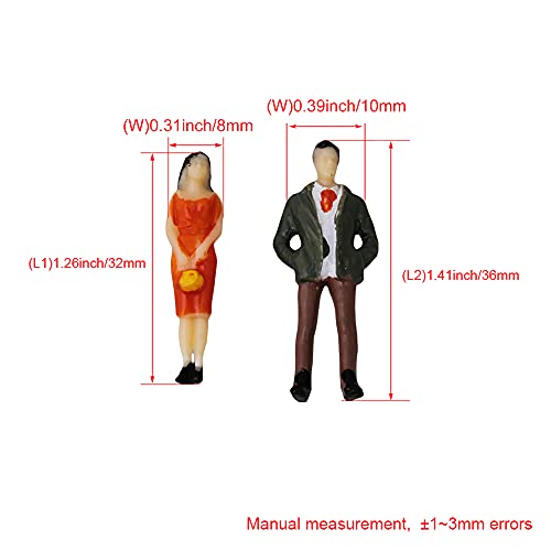 1: 50 Escala O Gauge pintado a mano Layout modelo de tren Gente figura