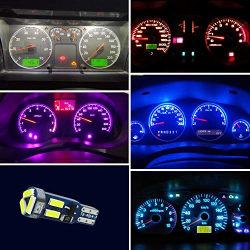 10 bombillas T5 LED, para cuadro de instrumentos, base tipo cuña, con conector por bloqueo, 74 70 37 17 2721 PC74 PC37, para Interior de Coche, panel de indicadores, panel de instrumentos