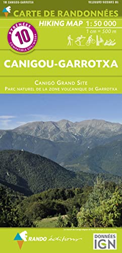 10 Canigou/Garrotxa 1/50 000: Canigó Grand Site. Parc naturel de la zone volcanique de Garrotxa. Hiking Map (CARTES PYRENEES - 1/50.000)