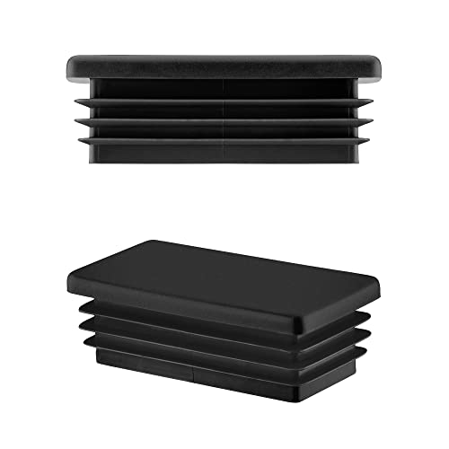 10 piezas tapón para tubo rectangular 100x40 mm negro plástico tapa de extremo tapas