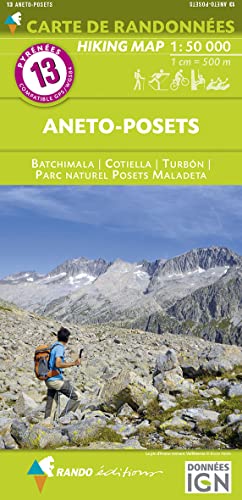 13 Aneto/Posets 1/50 000: Hiking Map (CARTES PYRENEES - 1/50.000)