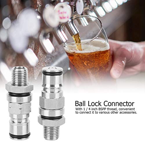 1/4 In Homebrew Keg Ball Lock Post Connector Conector Keg Ball Lock Connector Set Accesorios De Elaboración De Cerveza Pin Lock Style Keg Post Homebrew