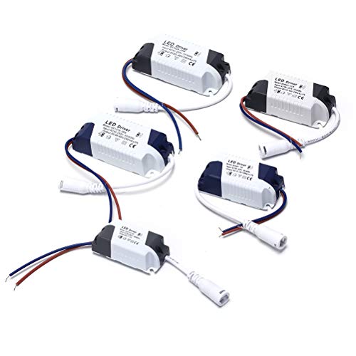 2 x Driver LED, 8-12 W, transformador para plafón LED, alimentador panel LED, conector CC para plafón LED (8-12 W)