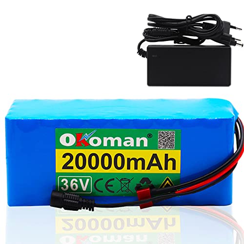 36v 10s4p 20ah 500w Batería De Alta Potencia 42v 20000mah 21700 Batería De Litio Ebike Bicicleta Eléctrica con Cargador BMS +