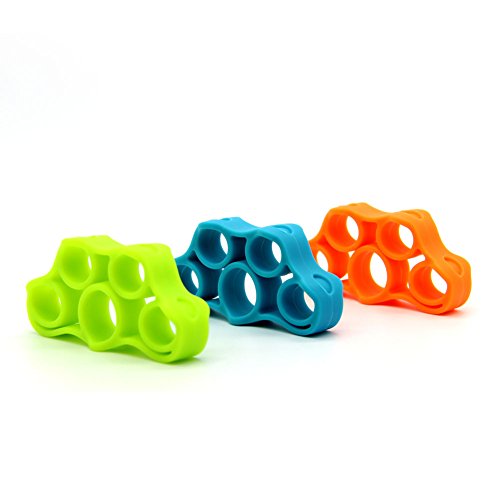 (6Pcs) - ZANPOON Finger Trainer and Hand Grip Strengthener - Strength Forearm Exerciser Guitar Finger Strengtheners and Rock Climbing Grips Workout