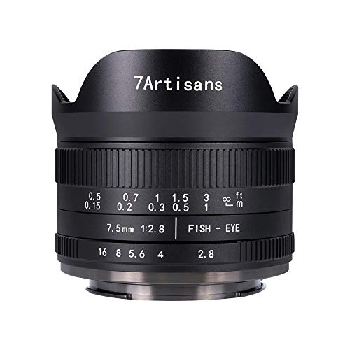 7artisans 7,5 mm F2.8 Manual Lente de ojo de pez para Panasonic Olympus Micro cuatro tercios MFT M4/3 Cámaras con tapa de objetivo