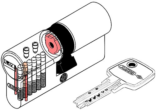 Abus, 44998, EC-SNP 30/50, Cilindro de doble vuelta para puertas / entradas exteriores, Plateado, 30/50 mm