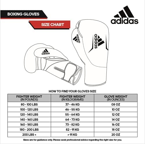 adidas Adi-Speed 500 Pro - Guantes de boxeo para boxeo, kickboxing y Sparring (cierre de cordones, 16 onzas), color rojo/blanco/verde