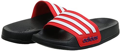 adidas Adilette Shower, Slide Sandal, Core Black/Cloud White/Vivid Red, 31 EU